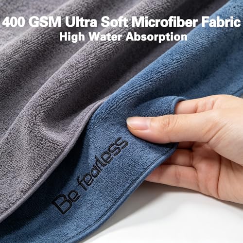 Gym Towels for Men and Women, 3 Pack 15 x 30 Inch Microfiber Workout Towels, 400 GSM Quick Dry Sweat Towels with Center Hanging Loop, Soft Absorbent Sports Towels for Yoga, Running, Swimming