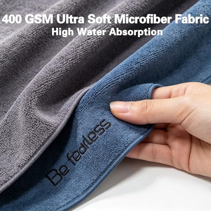 Gym Towels for Men and Women, 3 Pack 15 x 30 Inch Microfiber Workout Towels, 400 GSM Quick Dry Sweat Towels with Center Hanging Loop, Soft Absorbent Sports Towels for Yoga, Running, Swimming