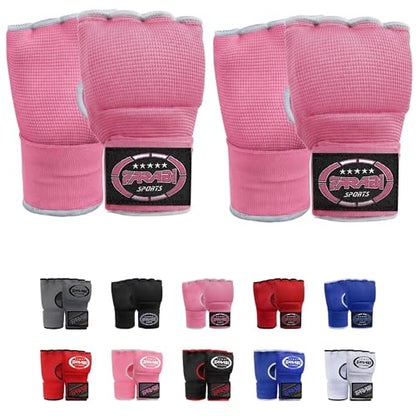 FARABI Kids Hybrid Boxing Inner Gloves Punching Boxing Gloves - color: All Pink (Pack of 2)