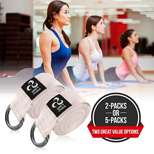 Stretching Straps and Yoga Blocks - Yoga Beginner Kit for Pilates & Gym - style: 5 Pack, 8ft