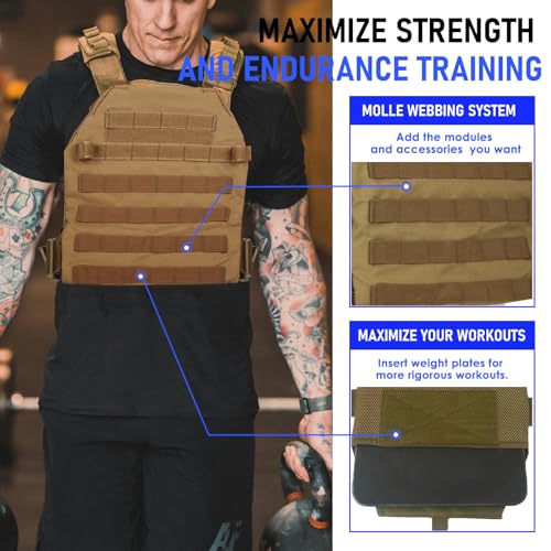 Weighted Vest for Men and Women Weight Vests Adjustable Strength and Endurance Training Fitness Tactical Running