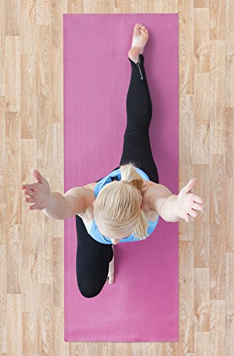 YogaAccessories 1/8'' Lightweight Classic Yoga Mat and Exercise Pad - color: Pink