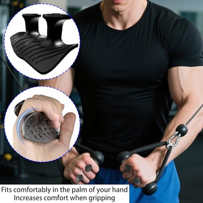 Upgraded Weight Lifting Grips for Women & Men - Extra Large & Thick Non-Slip Gym Grips, Ergonomic Workout Gloves for Pull-Ups, Dumbbell Exercises - color: Black-3