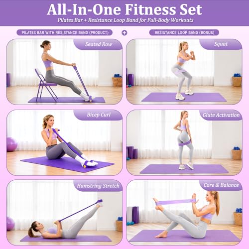 Resistance Bands with Handles, 6-Tube Foot Pedal, Natural Rubber Ankle Puller for Sit-ups & Full Body, Portable Home Gym Strength for Legs, Arms.