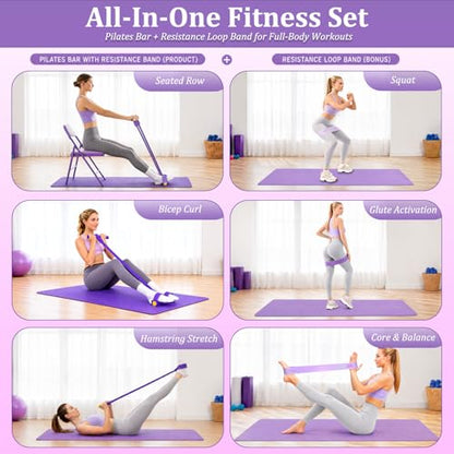 Resistance Bands with Handles, 6-Tube Foot Pedal, Natural Rubber Ankle Puller for Sit-ups & Full Body, Portable Home Gym Strength for Legs, Arms.