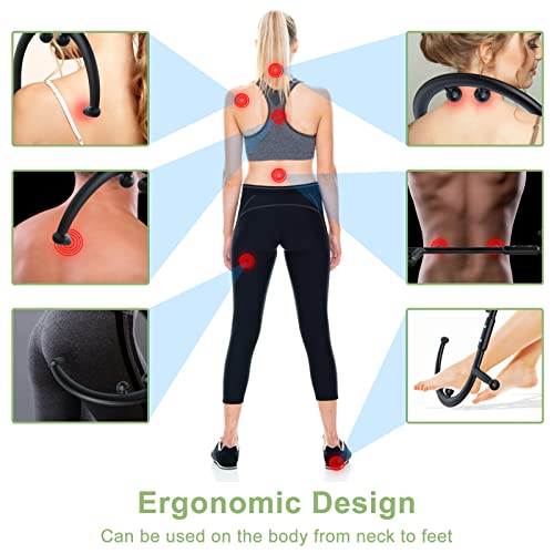 Detachable Trigger Point Massage Cane – Manual Back & Shoulder Hook Massager for Pain Relief, Deep Tissue Self Massage Tool for Muscle Knots in Neck, Back, Legs & Feet