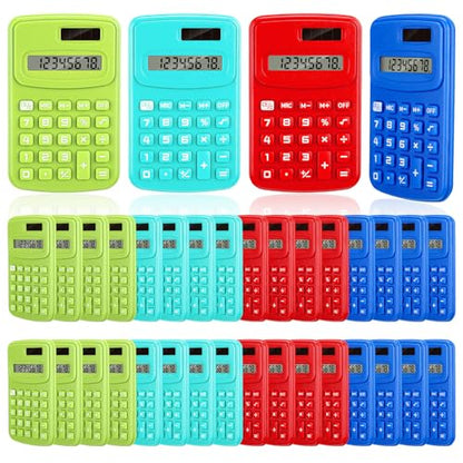 LEIFIDE 36 Pack Small Pocket Calculator 8 Digit Basic, Classic Colors - color: Classic Colors