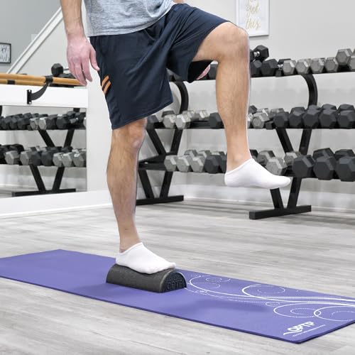 OPTP AXIS Firm Density Foam Roller – Half-Round, Black, 12" X 3" - color: Black - 12" X 3" Half-round