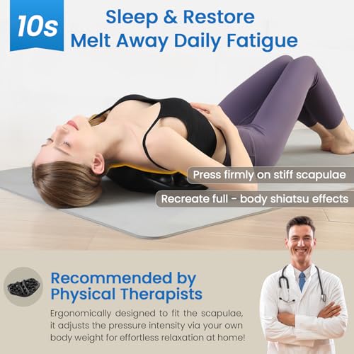 Shoulder Blade & Trapezius Trigger Point Massager, Back Stretcher | 22 Reflexology Massage Points，Scapula Correction，Relieve muscle stiffness，Shiatsu Therapy，High-density foam