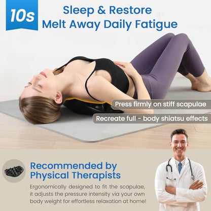 Shoulder Blade & Trapezius Trigger Point Massager, Back Stretcher | 22 Reflexology Massage Points，Scapula Correction，Relieve muscle stiffness，Shiatsu Therapy，High-density foam