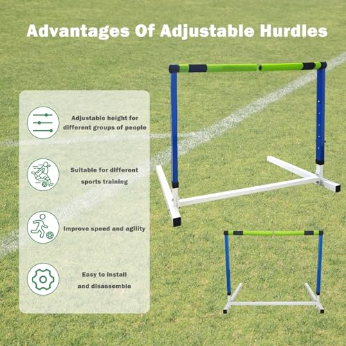Detachable Hurdles Track and Field Adjustable Height Agility Training Hurdles Speed Practice Equipment for Sport