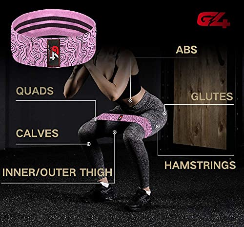 G4 VISION Hip Circle Exercise Resistance Bands for Legs and Butt, Home Gym Workout Booty Bands