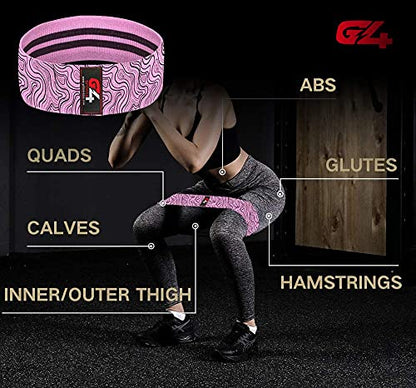 G4 VISION Hip Circle Exercise Resistance Bands for Legs and Butt, Home Gym Workout Booty Bands