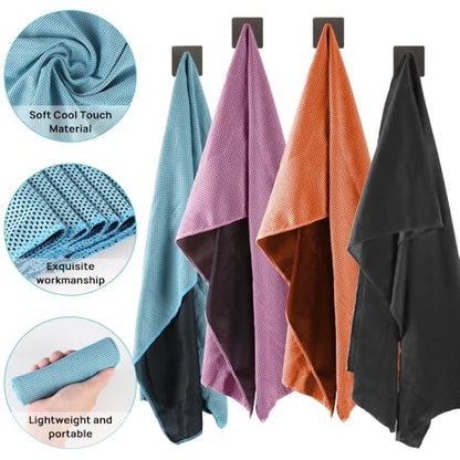 JBM Cooling Towel 40” X 12” Ice Towel Quick Dry Breathable Soft Microfiber Towels for Sports, Camping, Beach, and Outdoor Activities (Teal) - color: Teal