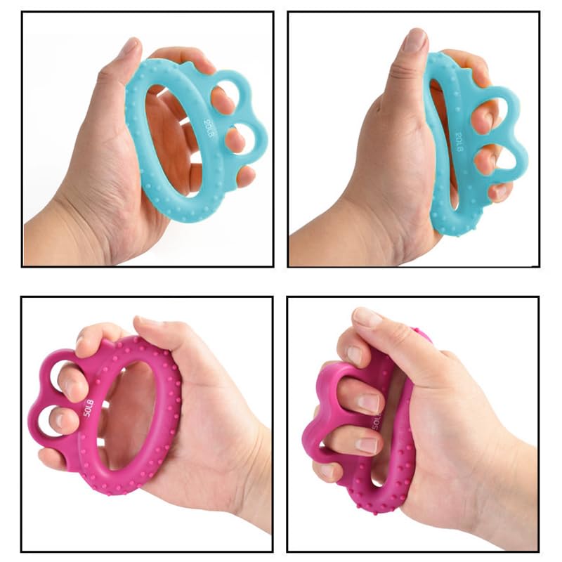 2pcs Hand Grip Ring Set Hand Exercises for Grip Trainer Strength Stroke Hand Thrapy Equipment,30lbs+50lbs