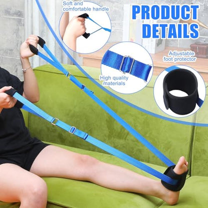 75'' Long Knee Replacement Recovery Aids After Surgery with Padded Handgrips and Feet Loop for Knee Pain Recovery Equipment Hip Rehabilitation to Improve Mobility and Flexibility Physical Therapy
