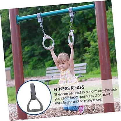 Adjustable Gymnastic Rings Set for Boys and Girls Sturdy Fitness Equipment Straps for Strength Building and Shoulder Joint Exercises