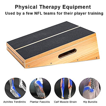 StrongTek Extra Large Wooden Slant Board, Adjustable Incline Board and Calf Stretcher, Stretch Board, Extra Side Handle 16 X 18 Inches, 5 Positions (500 LB Capacity) - style: Extra-Large