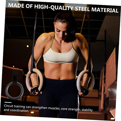 2pcs Adjustable Gymnastics Rings Straps Convenient Fitness Equipment for Home Workouts Upper Body Exercise Rings