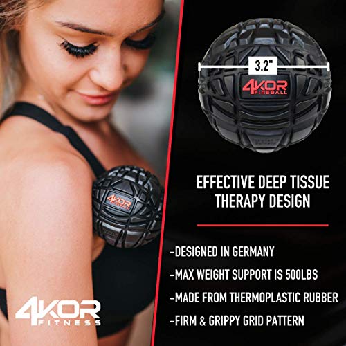 4KOR Massage Balls for Trigger Point Therapy - Myofascial Release Ball - Muscle Relief for Back, Neck, Shoulder, Foot Pain - Fitness Massage Balls for Mobility - Deep Tissue Release Ball
