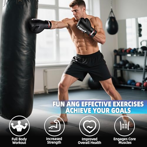 Boxing Gloves for Men and Women, Pro Training Sparring Muay Thai Gloves, Adults Heavy Punching Bag Gloves for Boxing Kickboxing Mixed Martial Arts MMA Training, Multi Layered, Ventilated