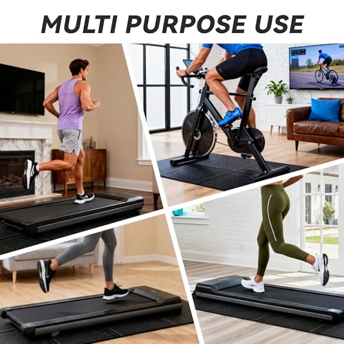 Walking Pad Mat for Carpet, Treadmill Mat for Hardwood Floors, High Density, 0.2" Thickness, Folable, Floor Protection Mats for Bike, Elliptical, Treadmill - size: 55.1"L x 23.6"W x 0.2"Th