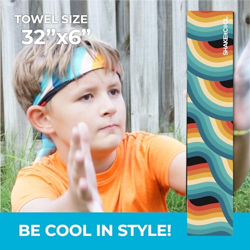 Original Cooling Towel – Be Cool in Style - Heat Relief, Soft, Lightweight, Sun Protection, Easy Clean - Perfect for Biking, Running, Yoga, Gym, Gardening - Retro - color: Retro