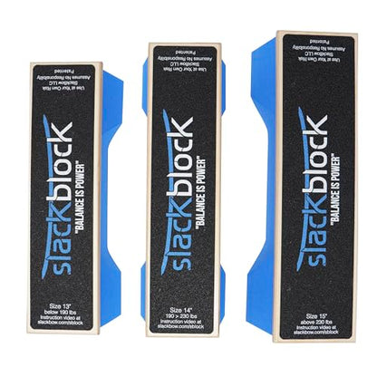 SlackBlock Athletic Balance Trainer – Improve Balance, Stability, and Athletic Performance – Condition Your Body and Prevent Injury - Compact and Portable - size: 15"