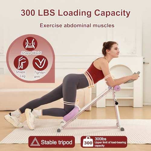 AB Workout Machine,Abdominal Core Trainer at Home Gym,Abs Crunch Exercise Equipment,Ab Roller Wheel for Men and Women