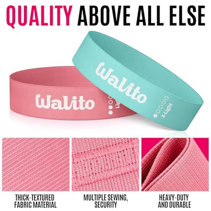 Fabric Resistance Bands for Working Out - Booty Bands for Legs -Glutes Training for Women and Men - Exercise Bands for Squats, Yoga, Physical Therapy -Home Gym Fitness
