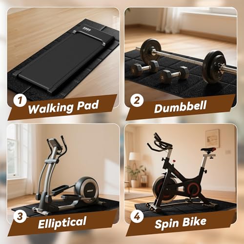 Walking Pad Mat – 68" x 24", 0.2" Thick Treadmill Mat for Carpet Floors - size: 68"L x 24" W x 0.2"Th