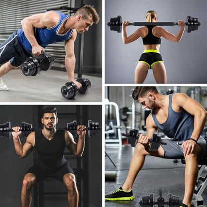 Nice C Weights, Dumbbell Set, Kettlebells, Adjustable Dumbbells, Barbell Weight Set, 20-40-50-70LB 3-in-1 set, Non-Slip, All-purpose