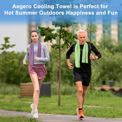 4Pack Cooling Towel 40"x12" Cooling Neck Wraps,Soft Breathable ChillyTowel - color: Mint Green / Sky Blue / Sakura Pink / Light Purple