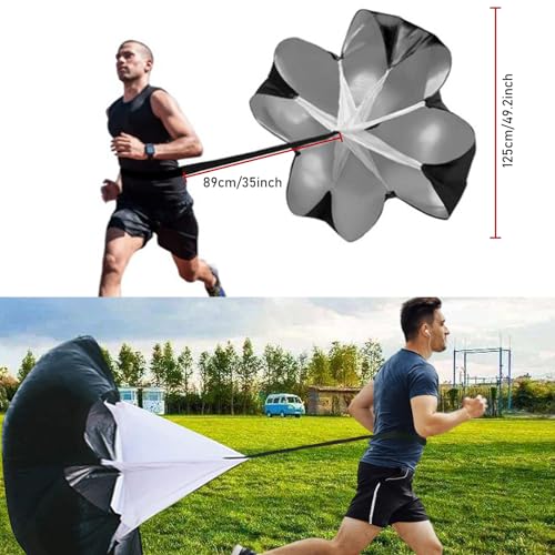 Professional Agility Ladder Speed Training Equipment Set-20ft Agility Ladder,12 Soccer Cones, 4 Agility Hurdles, Running Parachute, Suitable for Soccer Football Basketball Training