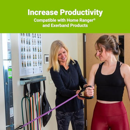 Web Slide Storage Rack — Zinc-Plated Steel — 16 Slots — Perfect for Organizing — Physical Rehab Equipment Storage for Clinic, Home, or Gym