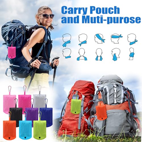 Peryiter 20 Pack Cooling Towels with Carrying Bags Cooling Towels Bulk - size: 35 x 12 Inch, style: Bag