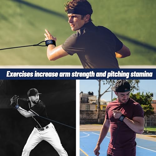 Baseball Band Resistance Band for Pitchers, Arm Trainer for Throwing Training - color: Blue, style: Sports-focused