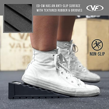 Valor Fitness Squat Wedge Slant Board – Squat Wedge Blocks – Heel Elevated Wedge for Mobility and Depth – Calf Stretch Board – Adjustable Incline Squat Blocks – Knee Support – Home Gym Deadlift Wedge