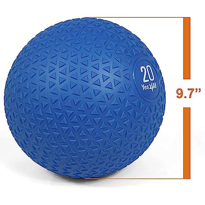 Yes4All Slam Balls, 10-40lb Weighted Ball Weight, Durable PVC Sand Filled Workout Dynamic Slam Ball for Core Strengthen