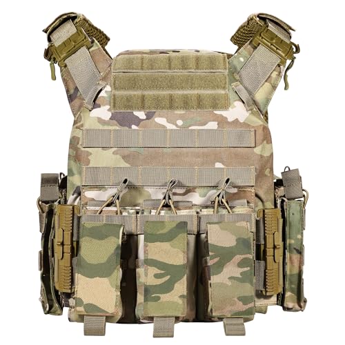 GFIRE Tactical Vest - Airsoft Lightweight Modular 3D Breathable Quick Release Vest, Adjustable Tactical Gear for Training