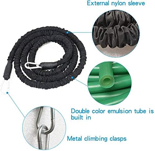 Resistance Training Rope Explosive Force Bounce Physical Training Resistance Rope Improving Speed, Stamina and Strength - color: Black-16.4ft Kit
