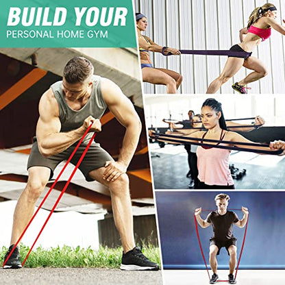 Resistance Band, Pull Up Bands, Pull Up Assistance Bands, Workout Bands, Exercise Bands, Resistance Bands Set for Legs, Working Out, Muscle Training, Physical Therapy, Shape Body, Men Women - color: 0.9-2.1in