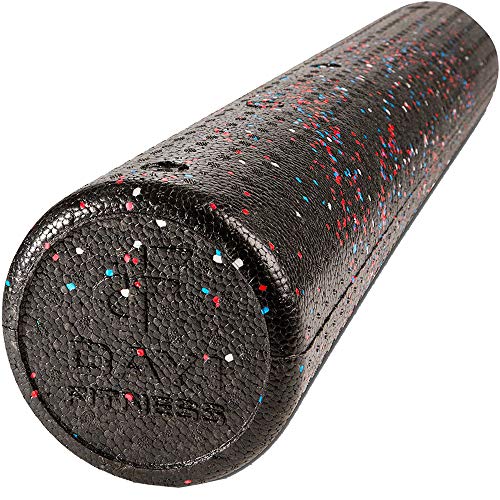 Day 1 Fitness High Density Muscle Foam Rollers - Sports Massage Rollers for Stretching, Physical Therapy, Deep Tissue, Myofascial Release - Ideal for Exercise and Pain Relief – USA Speckled, 36” - color: Usa Speckled, size: 36"