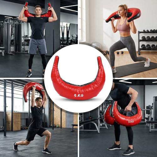 Strength Training Bag, Fitness Power Bag, 55 LB Fitness Sand Bag, Bulgarian Canvas Bag, for Home Gym Weight Training, Multifunctional Workout Bag