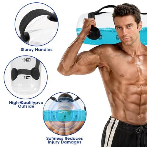 Water Weights Aqua Bag - Tidal Tank Dual-Purpose Training Bag, Adjustable Water Punching Bag & Sandbag Alternative for Strength, Core & Balance Workout. Portable Home Gym Equipment, 55 LBS