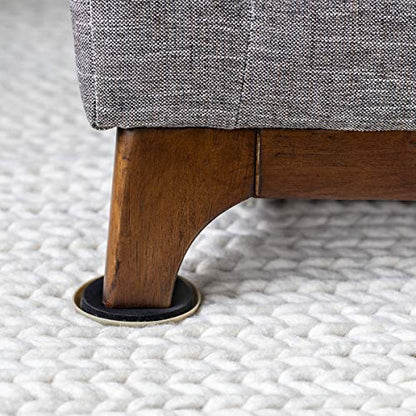 Duck Brand Plastic Carpet Furniture Sliders, 3.5 inch Width, Round, 16 Pack, Brown (284857) - size: 3-1/2 in. diameter / 16-pack, style: For Carpet