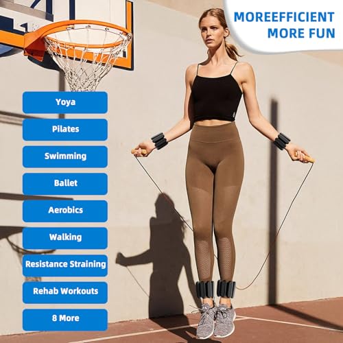 Ankle Weights for Women and Men, Adjustable Wrist Weighted Training Bracelet for Home Gym Workout, Strength Training Walkin Running, Foot weights for exercise,2pc on Set