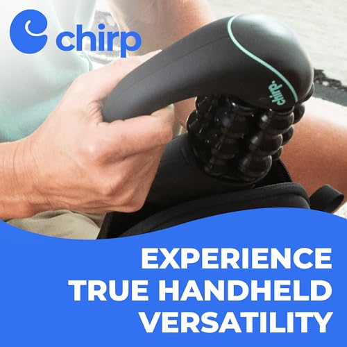 Chirp RPM Mini - Rolling Percussive Massager, Percussive Therapy, Whole Body Relief, Deep Tissue and Muscle Recovery, Percussion Massage, Rechargeable, Hands-Free Base, Powerful, 3-Speed Spin - style: RPM Mini