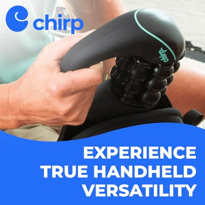 Chirp RPM Mini - Rolling Percussive Massager, Percussive Therapy, Whole Body Relief, Deep Tissue and Muscle Recovery, Percussion Massage, Rechargeable, Hands-Free Base, Powerful, 3-Speed Spin - style: RPM Mini