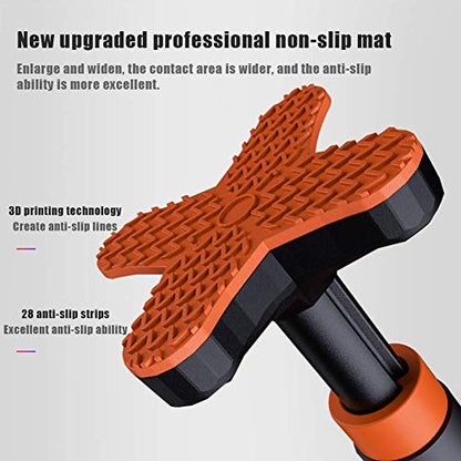 Doorway Pull Up/Chin Up Bar No Screw Installation Adjustable Width Fitness Workout Bar Home Gym Equipment with Anti-Slip Mat & Spirit Level Design Smooth and Safe Use, Supports to 400Kg